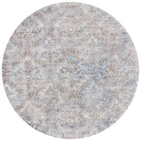 Safavieh 6 x 6 ft. Mirage Round Hand-Woven Viscose & Wool Area Rug Light Blue & Grey MIR735M-6R